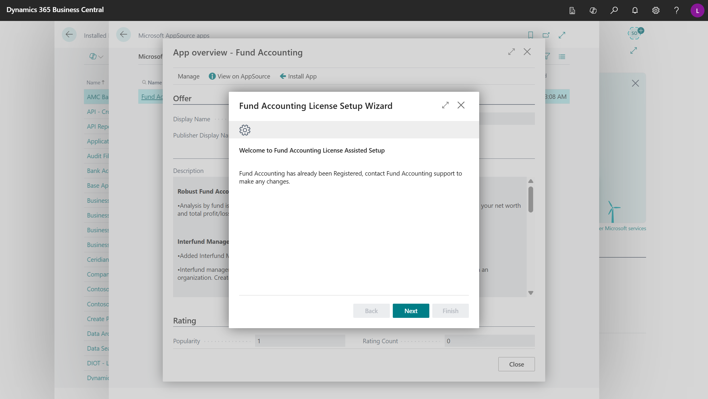 Fund Accounting Installation